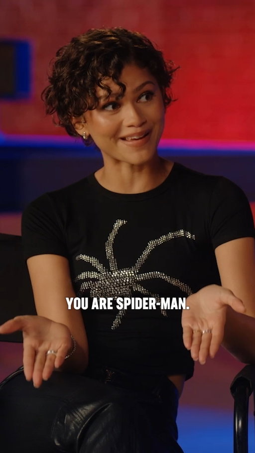 Zendaya shares her favorite think about Tom Holland's portrayal of Spider-Man 🕷️❤️

See her return as MJ in #SpiderManBrandNewDay - In theaters now! Get your tickets at the link in bio.