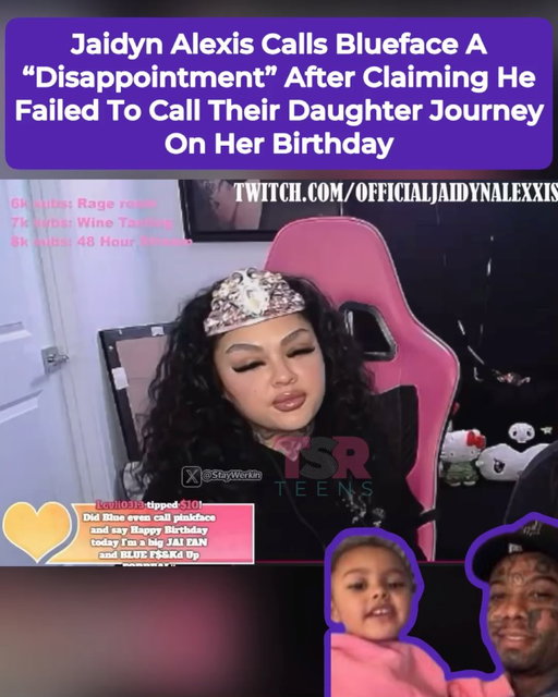 #JaidynAlexis answered a few questions from her chat about #Blueface and his role as a father. During the Q&A, she called the rapper a “disappointment” and claimed he didn’t reach out to wish their daughter, Journey, a happy birthday. This comes after Blueface previously spoke out about allegedly not being allowed to attend Journey’s birthday party and shared his thoughts on control. (SWIPE) ✍🏽: #TSRStaffKH