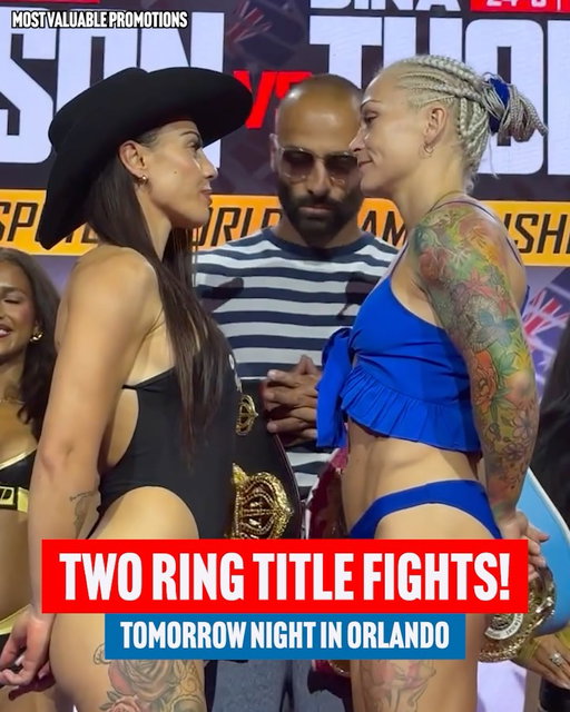 Two Ring Magazine title fights are set for tomorrow night in Orlando:

🏆 Cherneka Johnson vs Dina Thorslund (Bantamweight)
🏆 Desley Robinson vs Tamm Thibeault (Middleweight)
