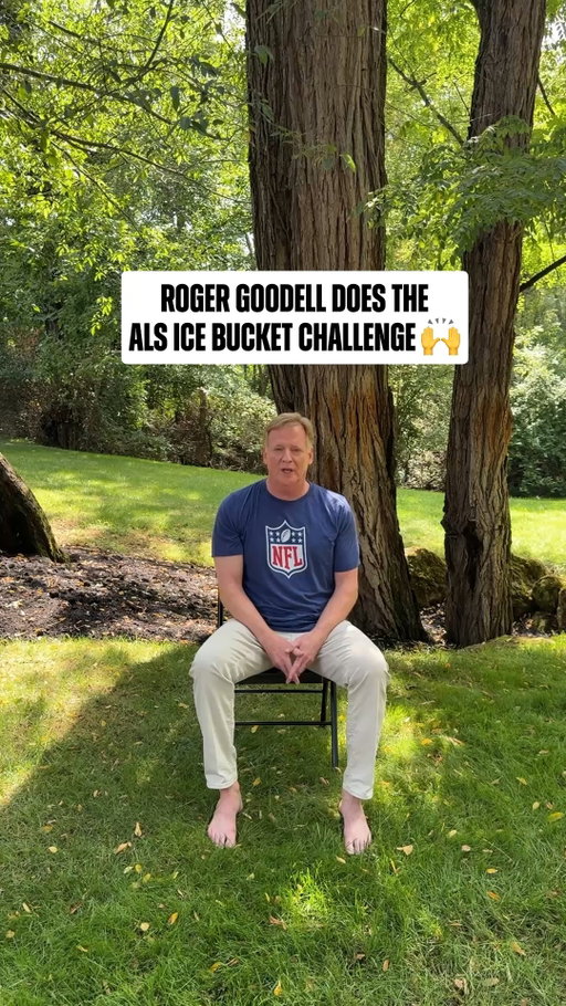 Commissioner Goodell accepts the ALS Ice Bucket Challenge in honor of Chris Johnson with some help from @emmittsmith22 and @thurmanthomas3434. He challenges the 2026 Pro Football Hall of Fame Class next.

@thenflfoundation is donating $500,000 to the Healey & AMG Center for ALS. Make a gift to ALS Research in honor of CJ2K at the link in our bio.