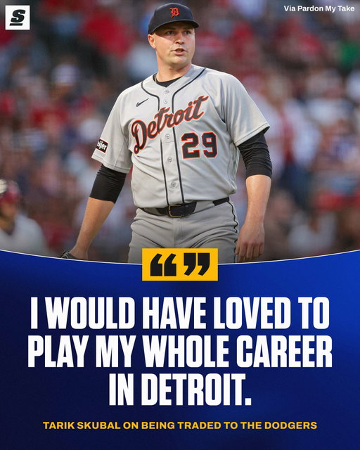 Tarik Skubal would be interested in returning to Detroit if the Tigers are involved in his free-agent negotiations this offseason. 👍
[via @pardonmytake]