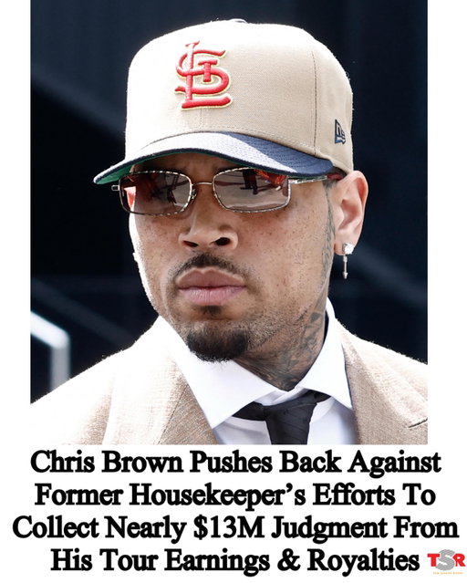 #ChrisBrown is pushing back against his former housekeeper’s efforts to collect on her nearly $13 million judgment against him. According to court documents obtained by @TMZ_tv, Chris is objecting to Maria Avila’s attempt to have his current and future income, including money from his tour with #Usher and royalties, redirected to her until the judgment is paid off.
_______________________
As previously reported, Avila was awarded the multimillion-dollar judgment after suing Chris over a 2020 dog attack at his Los Angeles mansion. She alleged that the dog viciously attacked her, leaving her with severe injuries. Chris denied wrongdoing and argued that Avila provoked the dog, but a jury ultimately found her liable following a trial. 
_______________________
In his latest filing, Chris argues that Avila’s attempt to seize all of his present and future earnings is overly broad and goes beyond what she is legally entitled to collect. Avila previously claimed in court that Chris had made no effort to satisfy the judgment, prompting her to pursue additional collection efforts. #TSRStaffAS SWIPE 📷:(@gettyimages)