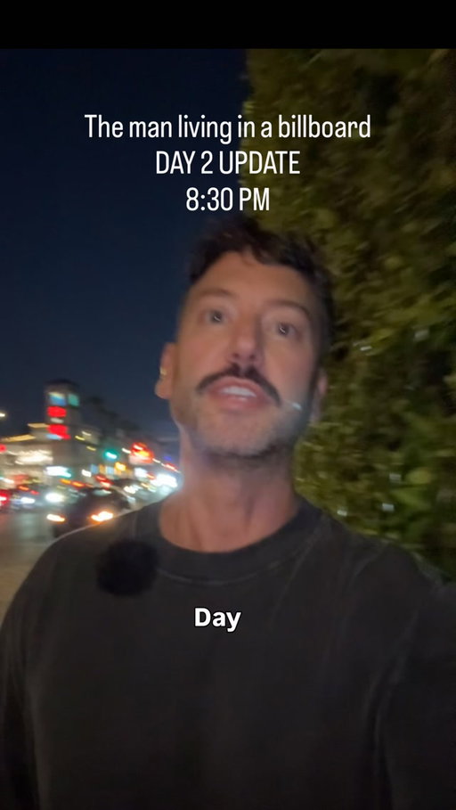 Day 2 of seeing if the man living in the billboard on Sunset is still there, nighttime edition. How long do you think he can last?

#sunsetblvd #netflix #weho #losangeles