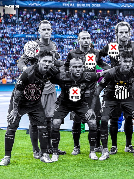 𝐓𝐇𝐄 𝐄𝐍𝐃 𝐎𝐅 𝐀𝐍 𝐄𝐑𝐀 💔🏆

Ter Stegen’s move to Ajax means that there are 𝗡𝗢 𝗣𝗟𝗔𝗬𝗘𝗥𝗦 𝗟𝗘𝗙𝗧 at Barcelona from the club’s iconic 2015 Champions League-winning team 😳

Only 𝗙𝗢𝗨𝗥 players from that legendary squad are still playing professional football today: 🇩🇪 Ter Stegen, 🇦🇷 Messi, 🇧🇷 Neymar, 🇺🇾 Suárez