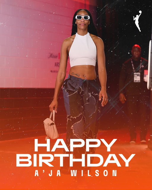 Join us in wishing a Happy Birthday to 4x WNBA MVP, 3x WNBA Champion, 2x Finals MVP, 3x Defensive Player of the Year, 8x WNBA All-Star, and 5x All-WNBA First Team Member, A’ja Wilson! 🎉

#WNBABday