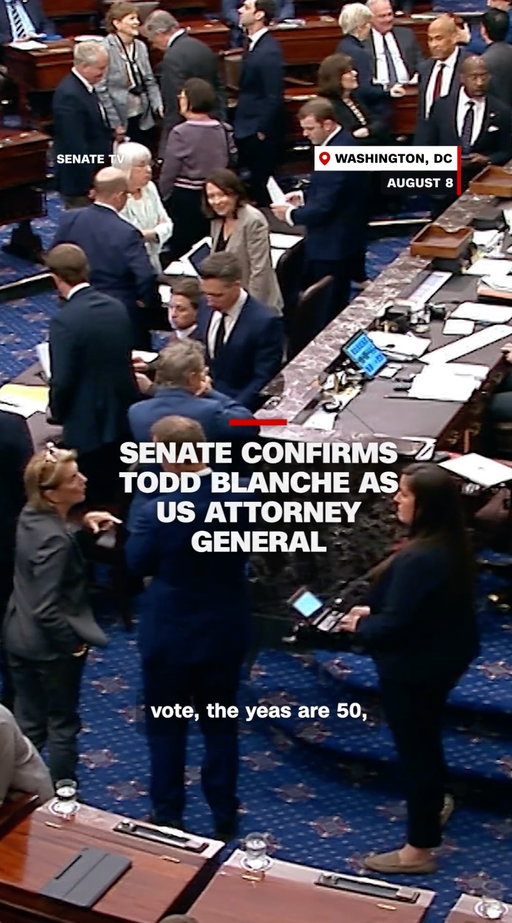 The Senate confirmed Todd Blanche as attorney general on Saturday in a 50 to 49 vote. The Senate also passed a bill to fund the government through December. CNN's Brian Todd reports.

Tap our link in bio for more.