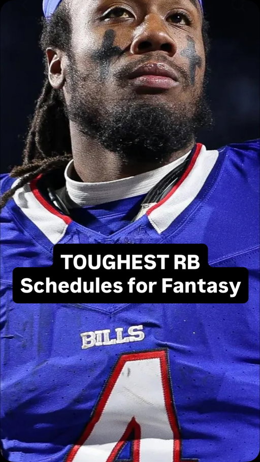 The TOUGHEST running backs schedules for fantasy football #fantasyfootball #nfl #football #nflfootball