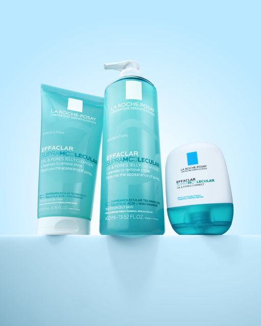 Meet the NEW Effaclar Supramolecular Routine. 🩵 Our next gen formulas for oily skin powered by advanced molecular technology.

✔️ Visibly reduce excess oil
✔️ Control shine for up to 24H
✔️ Improve the look of pores

Effaclar Supramolecular Jelly Cleanser and Matte Moisturizer precisely delivers Salicylic Acid + Niacinamide for visible results you can see and feel. Available now at laroche-posay.us. 🫧

#LaRochePosayUSA #LifeChangingDermatology #OilyRoutine