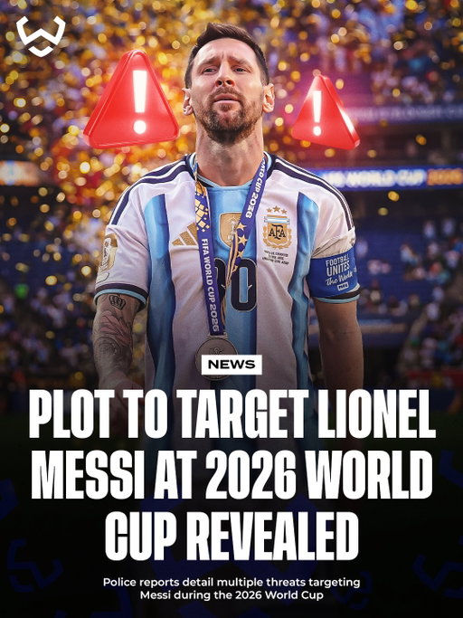 A shocking security report has revealed that Lionel Messi was the target of multiple threats during the 2026 World Cup 😳🇦🇷

According to US police documents, Messi received more threats than any other player at the tournament, including an alleged suicide attack threat.

Before Argentina’s match against Jordan, a man reportedly threatened an attack involving weapons and homemade explosives, specifically naming Messi as the target. Similar threats were also made before the Round of 16 clash against Egypt.

Authorities carried out extensive security searches, including bomb detection dogs, and confirmed that no explosives were found.

A frightening reminder of the level of security required to protect one of football’s biggest stars. 🙏

(Source: MARCA)