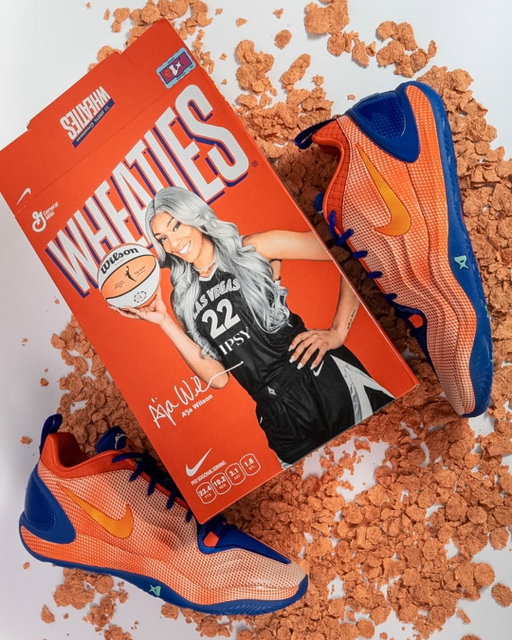 Happy Birthday to our very own @aja22wilson - To celebrate, A’ja hit the court today in Player Exclusive “A’Wheaties” A’Two’s, in Minnesota, home of the Breakfast of Champions. 

Box featured is a one of one shoe box. The real A’ja Wilson Wheaties box is flowing into stores now, be on the lookout! 

@nikebasketball