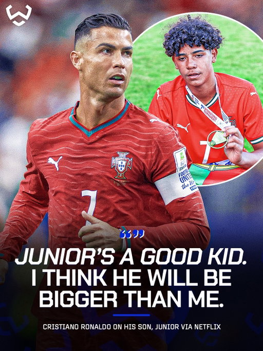 Cristiano Ronaldo has opened up about his son Cristiano Jr 🇵🇹❤️

The Portugal captain revealed that Cristiano Jr. is already physically ahead of where he was at the same age, but believes the biggest challenge will be staying hungry.