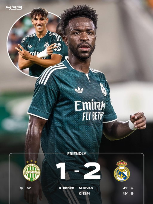 𝐖𝐖𝐃𝐖 – Real Madrid are still unbeaten under José Mourinho 😎

19-year-old academy boy Mario Rivas and 21-year-old signing Carlos Espí score their first Real Madrid goals ⚽

Bernardo Silva makes his debut for Real Madrid 🇵🇹
