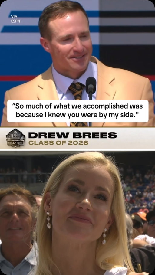 Drew Brees took a moment to thank his wife Brittany during his HOF speech 💛