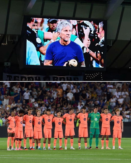 Barcelona held a moment of silence for Jorge Messi ahead of their friendly against Nottingham Forest.
