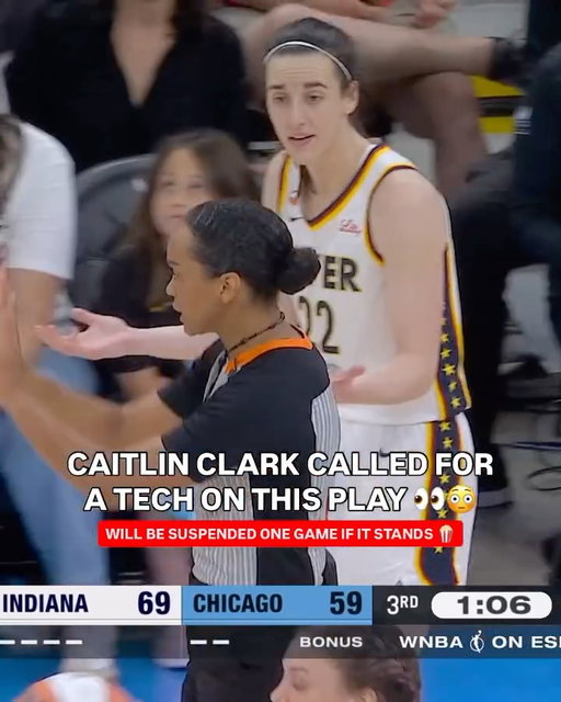 Caitlin Clark got her 8th tech for running into the ref 😳 

Unless it’s rescinded, she will miss the Fever game on Tuesday 👀