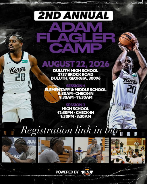 🏀 The 2nd Annual Adam Flagler Basketball Camp is HERE! 🏀

We’re excited to welcome players back for another unforgettable day of basketball, learning, and competition at Duluth High School!

Come train with Adam Flagler, professional basketball player and former World Champion & NCAA National Champion, as he shares the skills, mindset, and work ethic that helped him reach the highest level of the game.

Whether you’re looking to sharpen your fundamentals, improve your confidence, or compete with other athletes, this camp is for you! Spots are limited, so register today!

Tag a teammate, share with a friend, and we’ll see you on the court!

#AdamFlaglerCamp #BasketballCamp #DuluthHighSchool #duluthbasketball