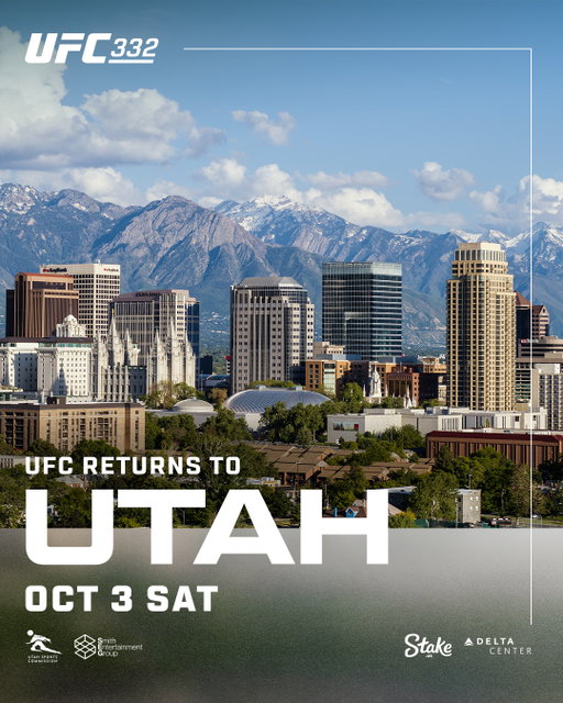 The Octagon is coming back to SLC! 🏔️ #UFC332 goes down October 3! 

Register your interest at the link in our bio!

[ @StateofSport | @DeltaCenter ]