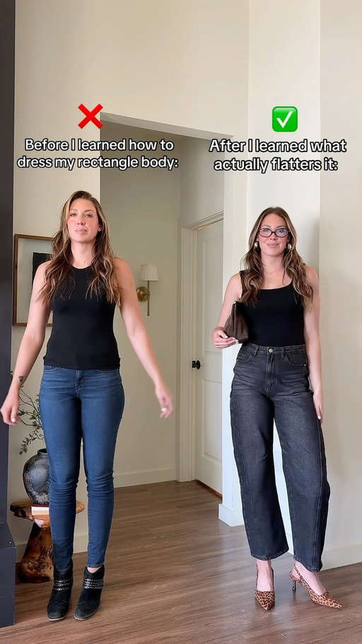 Rectangle girlies — don’t be afraid to branch out into BARREL JEANS 🤎Comment YES and I’ll send you my favorite jean styles for rectangle bodies + exactly why they flatter! 👖✨

They instantly add shape + dimension to your silhouette and help create more balance through the hips.

If you’ve been living in slim fit denim… consider this your sign to switch it up 👀 https://liketk.it/6kr6X