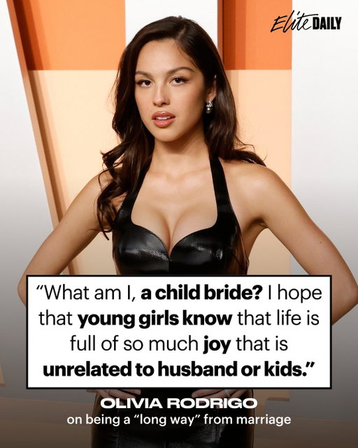 me thooo 😩 Throwback to when #OliviaRodrigo opened up about marriage with an iconic #BroadCity reference in an interview with British Vogue.
⁠
Photos: Getty / 'Broad City'