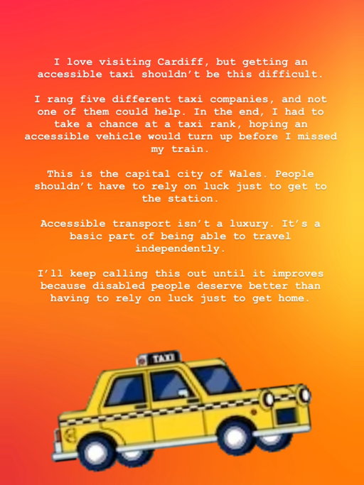 Have you had similar experiences in other cities?

#Accessibility #DisabledTravel #WheelchairUser #Cardiff #AccessibleTransport 

@cardiff_council
@transport_wales
@visitcardiff