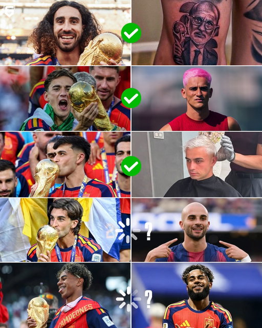 🇪🇸 Spain's World Cup promises are starting to get real

Before Spain lifted the trophy, several players made some wild promises if they became world champions… and now they’re following through.

✅Pedri switched to blonde hair.
✅Gavi went pink.
✅Cucurella got a tattoo of Luis de la Fuente.

⏳Lamine Yamal still has a beard to grow. 😂
⏳And Pedri is still waiting for Ferran Torres to accept the challenge and shave his head.