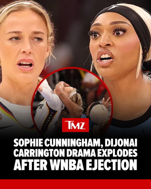 👀😳 Sophie Cunningham and DiJonai Carrington just turned a heated WNBA matchup into a full-blown controversy ... with Carrington getting ejected after a hard hit on Cunningham, followed moments later by a social media post that appeared to take a shot at the Indiana Fever star.

More details at the link in bio 🔗