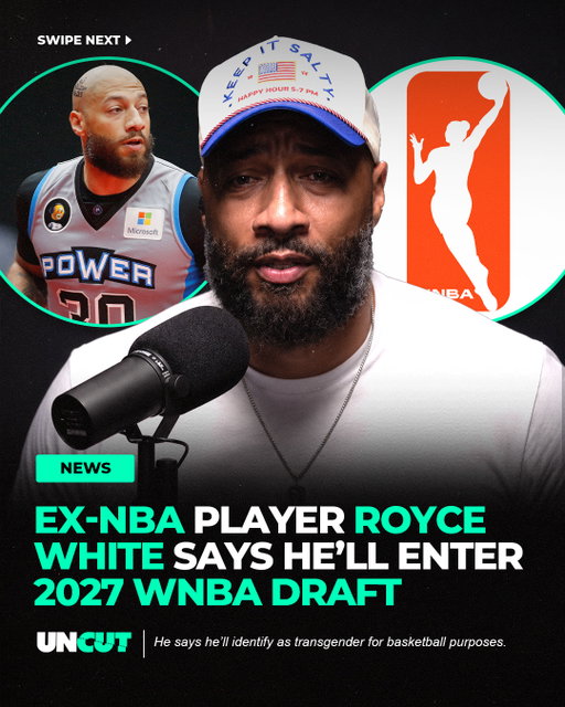 Former NBA player Royce White says he plans to declare for the 2027 WNBA Draft, saying he identifies as a woman “for purposes of professional basketball” 🏀 ⁠
⁠
White says the move is intended to challenge the WNBA’s transgender eligibility rules and comes after Enes Kanter Freedom made a similar declaration 🔥⁠
⁠
What do y’all think⁉️👀