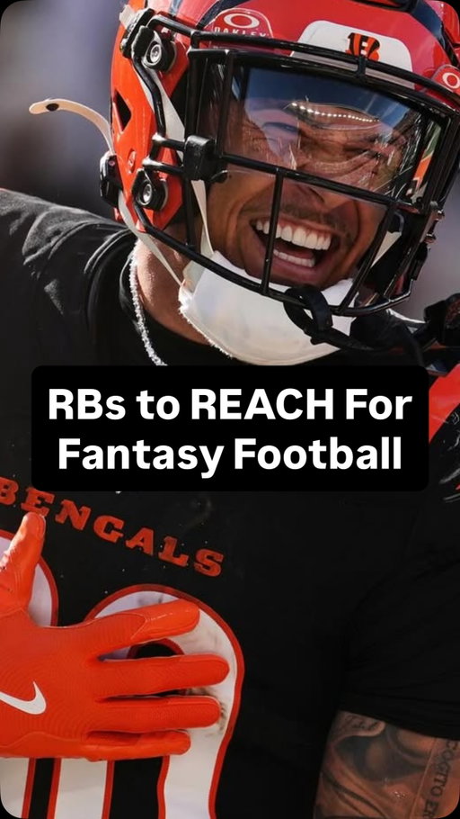 Running backs to REACH for in Fantasy Football #fantasyfootball #nfl #football #nflfootball