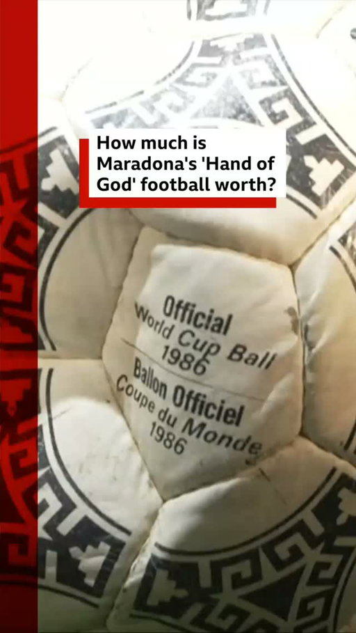 How much is ’the most historic ball’ in football?
 
Diego Maradona scored the 'Hand of God' goal for Argentina against England at the 1986 World Cup.
 
Through analysis, Dan Imler verifies the balls authenticity before it goes to auction.
 
Tap the link in @BBCNews’s bio to read more.
 
#DiegoMaradona #Football #BBCNews