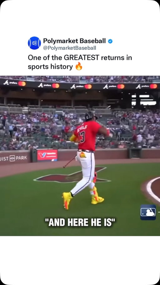 Ronald Acuña Jr.’s 2025 return belongs in the conversation for the greatest comeback in professional sports history, because less than a year after tearing his ACL for the second time, the Atlanta Braves superstar stepped back onto an MLB field and immediately reminded everyone exactly who he was

After months of surgery, rehabilitation and questions about whether another devastating knee injury could change his career forever, Acuña returned to the Braves lineup and launched a home run in his first game back, creating one of the most emotional baseball moments of the decade

This was a former National League MVP overcoming another brutal setback and returning with the same power, confidence and electricity that made him one of baseball’s biggest superstars in the first place

You can debate the greatest sports comeback ever, but watching Ronald Acuña Jr. survive a second torn ACL and celebrate a home run in his return is the kind of moment that makes sports feel scripted

(via renzy.films/TT)