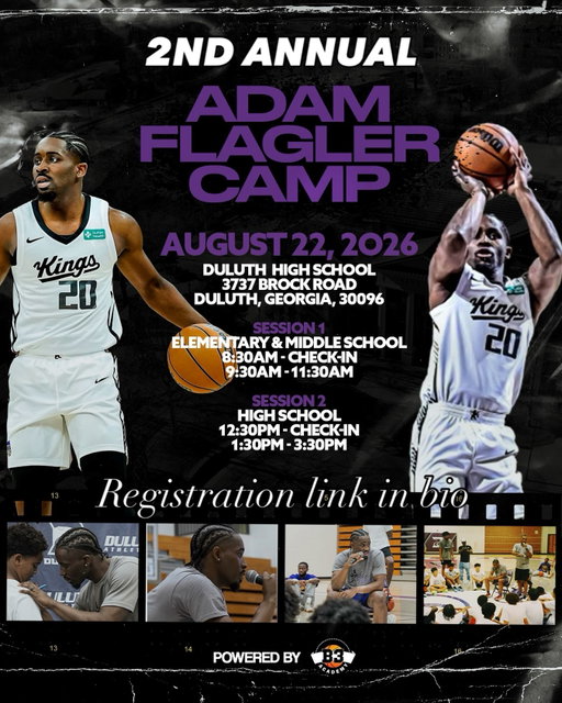 🏀 The 2nd Annual Adam Flagler Basketball Camp is HERE! 🏀

We’re excited to welcome players back for another unforgettable day of basketball, learning, and competition at Duluth High School!

Come train with Adam Flagler, professional basketball player and former World Champion & NCAA National Champion, as he shares the skills, mindset, and work ethic that helped him reach the highest level of the game.

Whether you’re looking to sharpen your fundamentals, improve your confidence, or compete with other athletes, this camp is for you! Spots are limited, so register today!

Tag a teammate, share with a friend, and we’ll see you on the court!

#AdamFlaglerCamp #BasketballCamp #DuluthHighSchool #duluthbasketball