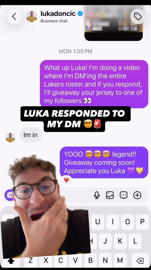 9 LAKERS PLAYERS RESPONDED TO MY DM🤯

The guys showed major love to the LADE community! I’ll be giving away all 9 jerseys, 7 of which will be signed. Stay tuned 💜💛