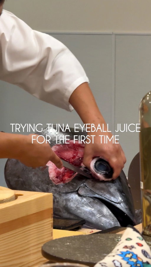 Would you try Blue Fin Tuna eyeball juice?👁️🐟

Down to try anything (as long as it doesn’t kill you) mentality got us here lol! And honestly it looks a lot scarier that it tastes! The texture is very slimy but the flavor is like caviar - mildly salty/briny, oceany, slightly fishy, and very subtle

And it’s considered a delicacy in Japanese cuisine so of course I’m not not gonna try it!!

📍@bluepagodasj