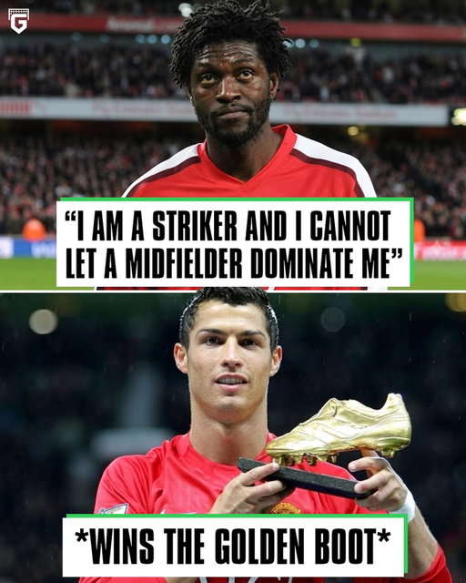 In March 2008, Emmanuel Adebayor made his confidence very clear while battling Cristiano Ronaldo for the Premier League scoring crown.

He said, “At the moment I am having a good race with Ronaldo. I am a striker and cannot let myself be dominated by one midfielder.” 😅⚽️

Ronaldo eventually won the Golden Boot with 31 goals, while Adebayor finished with 24.
