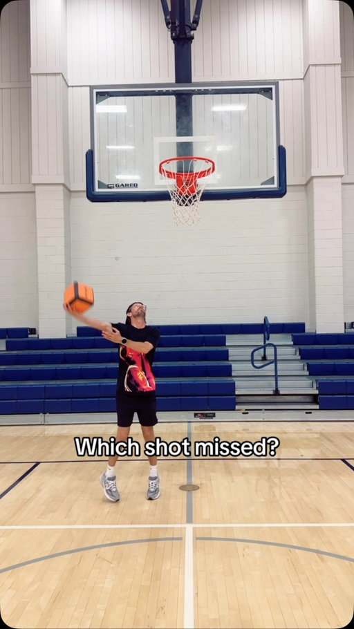Which shot missed⁉️ #basketball #shootingform #basketballtraining #basketballform #formshooting