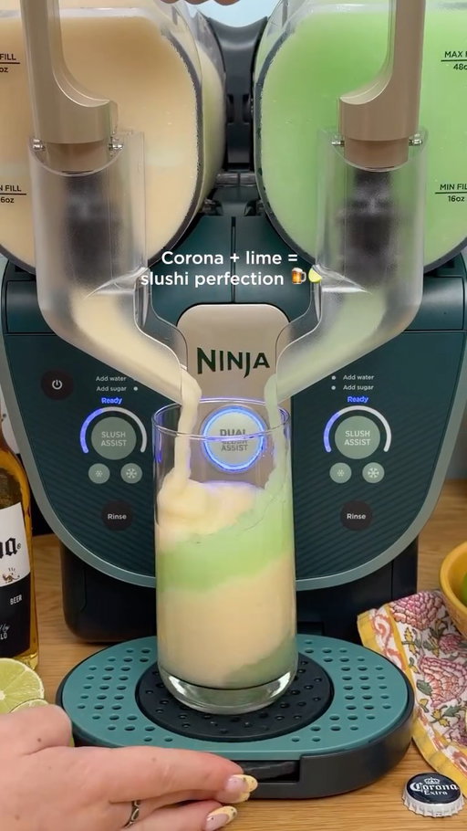 Corona 🤝 lime, the ultimate slushi combo 🍻🍋‍🟩 

#NinjaSlushiTwist