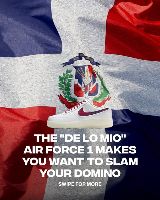 Who’s pulling up to the Dominican Day Parade in these? 🇩🇴

With the Dominican Day Parade happening in NYC, let’s look at the “De Lo Mio” Air Force 1 that pays homage to Dominican culture with Dominican Republic-inspired details.