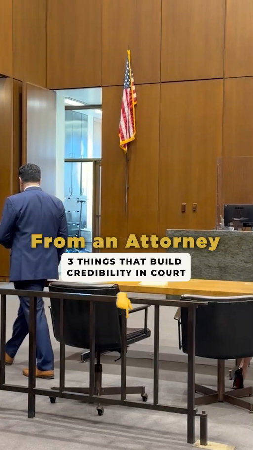 From an attorney: 3 things that build credibility in court:

• Being honest
• Staying consistent
• Showing up prepared

The way you present yourself can have a real impact on how your case is perceived.