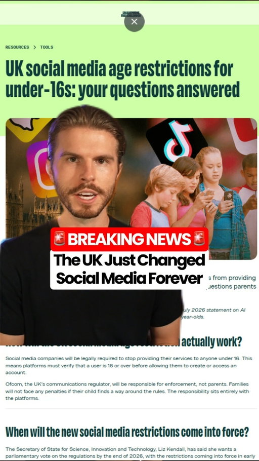 UK is banning social media for teenagers. Would you agree or disagree? 👇