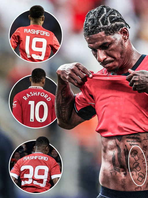 🥹❤️ Marcus Rashford has a 𝐓𝐀𝐓𝐓𝐎𝐎 of all the shirt numbers he has worn for Manchester United 👕

He has a tattoo of previous numbers 39, 19 and number 10. He will now take the number 14 as exclusively revealed as Manchester United give 𝐅𝐔𝐋𝐋 𝐓𝐑𝐔𝐒𝐓 to the player and he has good chances to stay at the club ✨

𝐖𝐇𝐀𝐓 𝐌𝐀𝐍 𝐔𝐍𝐈𝐓𝐄𝐃 𝐌𝐄𝐀𝐍𝐒 𝐓𝐎 𝐇𝐈𝐌…