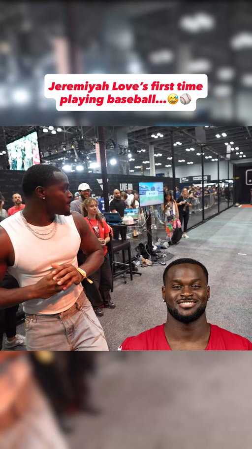 Jeremiyah Love is about to be a beast in the NFL but it looked like he hadn’t thrown many baseballs in his life😅Jeremiyah just finished an incredible career at Notre Dame and was picked 3rd overall by the Arizona Cardinals in this year’s NFL Draft🏈 New Balance has gotta help him meet Shohei Ohtani and hopefully he can get some throwing tips from him🦾 Then Shohei could try some NFL running back drills👀 #runningback #nfl #nfldraft #arizonacardinals #collegefootball