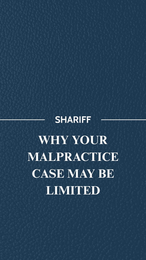Insurance companies lobby to limit what you can recover, even in the most devastating cases. In medical malpractice, non economic damages are capped at $250,000, no matter how life changing the injury. 

Follow Shariff Law to understand why that cap matters.

#injurylawyers #texasinjurylawyers #houstonlawyers