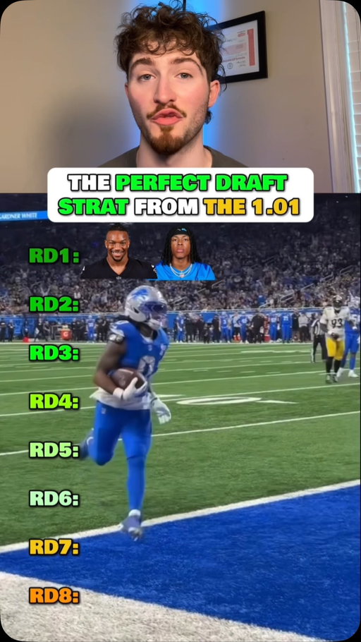 The BEST draft strategy from pick 1 in fantasy football #fantasyfootball #fantasyfootballdraft