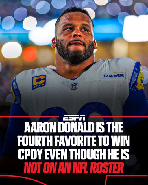 After working out for the Rams this past Wednesday, Aaron Donald jumps to the 4th favorite for Comeback Player of the Year 😳