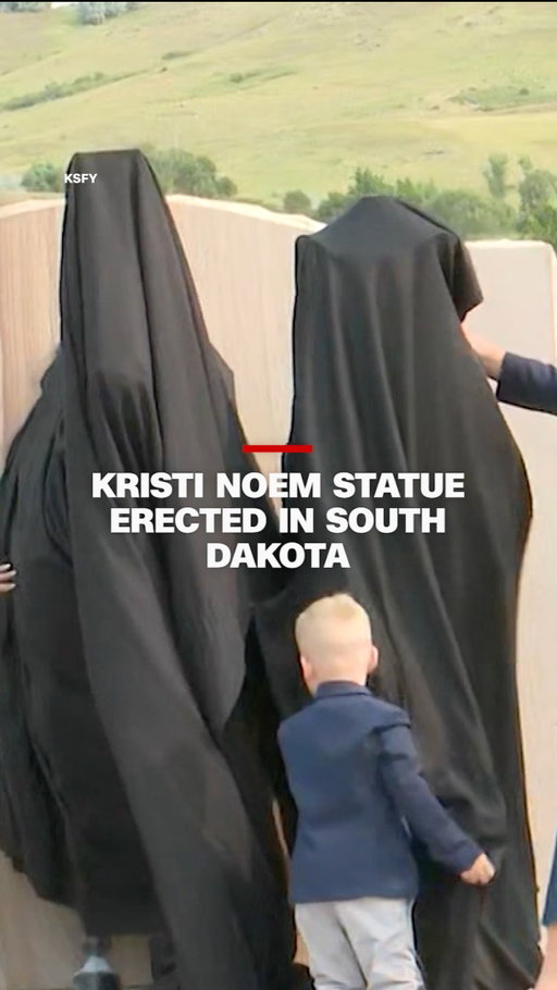 A life-size bronze statue of former head of Homeland Security and ex-South Dakota Gov. Kristi Noem was unveiled in Pierre as part of the state’s Trail of Governors, with her official portrait also revealed at the ceremony.