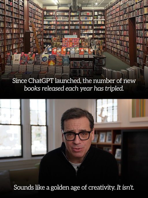 Since ChatGPT launched, the number of new books published each year has tripled. Researchers at Cornell and the University of Minnesota looked at what all that abundance actually produced — and found that as output soared, average quality sank.

Here's the thing: that's not an argument against AI. It's a map of where the value is moving. When producing almost anything becomes nearly free, production stops being the scarce skill. Judgment becomes the scarce skill — knowing what's worth making, what's worth fixing, and what's worth deleting.

And taste isn't something you're born with. It's something you build. Read better stuff. Notice why the good work is good. Be willing to toss your own B-minus drafts before anyone sees them. The machines can generate endlessly. Deciding what deserves to exist is still our job.

Follow @danielpink for more on how work is actually changing — and what to do about it.

#ai #creativity #taste #writing #danielpink