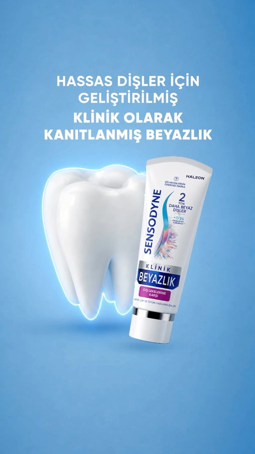 Sensodyne Klinik Beyazlık, hassas dişler için geliştirilmiş formülüyle 7 kat daha etkili leke giderme* sunarken beyaz ve sağlıklı görünen bir gülümsemeye destek olur. ✨🦷
Hassasiyet bakımından ödün vermeden beyazlık isteyenler için.
*Standart bir diş macununa kıyasla.