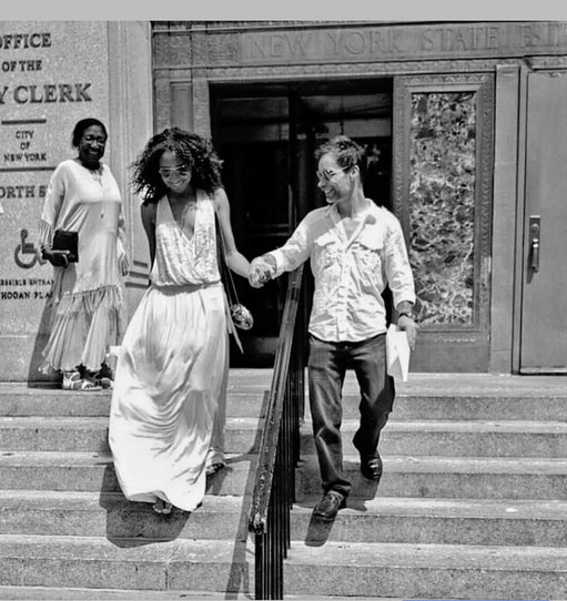 Happy Anniversary Michael.  The specialness of that day walking down those steps of city hall will always be immortalized by Mum watching us from behind. 

Michael, thank you for being my angel from day one to now.  Mum knew what she was saying when she used to call you her son. 

I will miss hearing her phone call today, but I know she knows what today means to us.