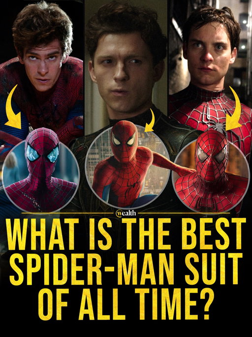 Spider-Man’s movie-suit debate now covers 24 years. 🕷🎬

Tobey Maguire’s 2002 design established raised webbing and reflective silver eyes. Andrew Garfield’s films shifted from a darker, textured suit in 2012 to larger white lenses in 2014. Tom Holland’s wardrobe expanded from homemade gear to Stark-built armor, stealth looks and nanotech, followed by his 2026 Brand New Day design.

#SpiderMan #Marvel #TobeyMaguire #AndrewGarfield #TomHolland