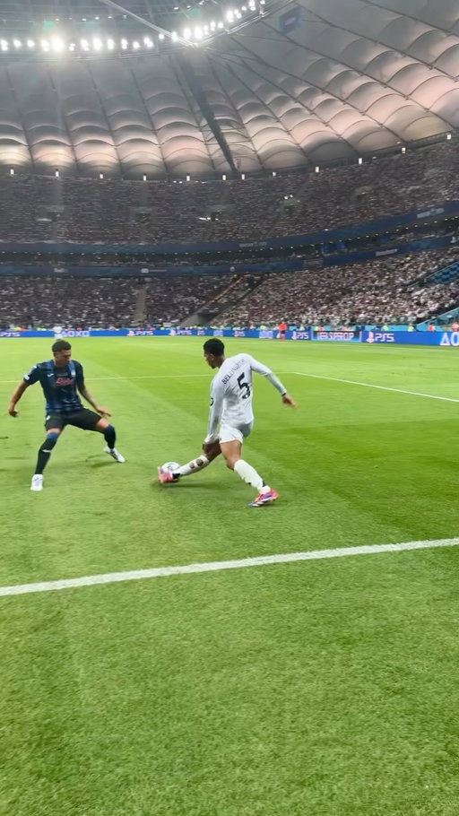 Kylian Mbappé’s first goal for Real Madrid 🎯

#SuperCup